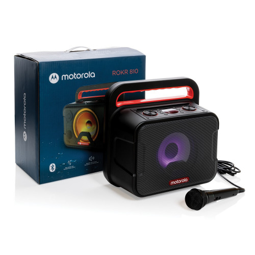 Głośnik bezprzewodowy Motorola ROKR810, mikrofon karaoke Czarny P329.801 (9)
