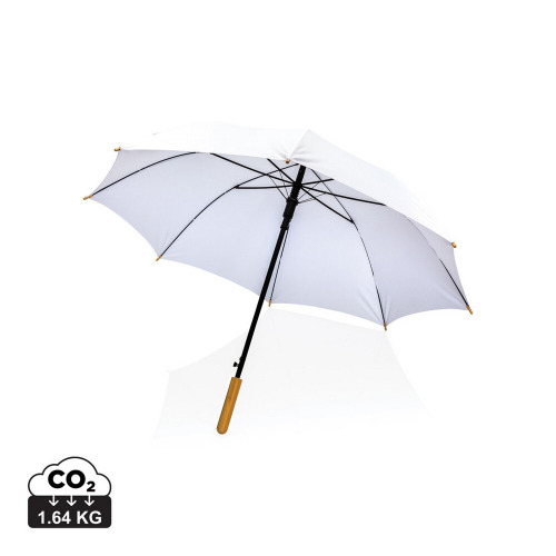 Bambusowy parasol automatyczny 23" AWARE™ RPET Biały P850.653 
