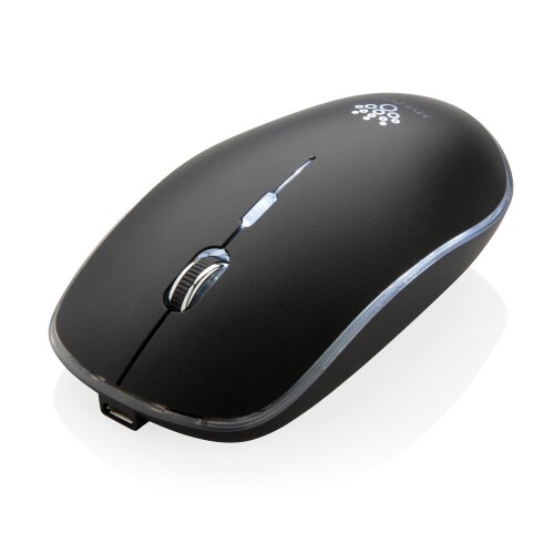 Bezprzewodowa mysz komputerowa z podświetleniem logotypu czarny P300.321 (3)