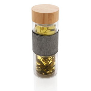 Szklana butelka 360 ml w pokrowcu