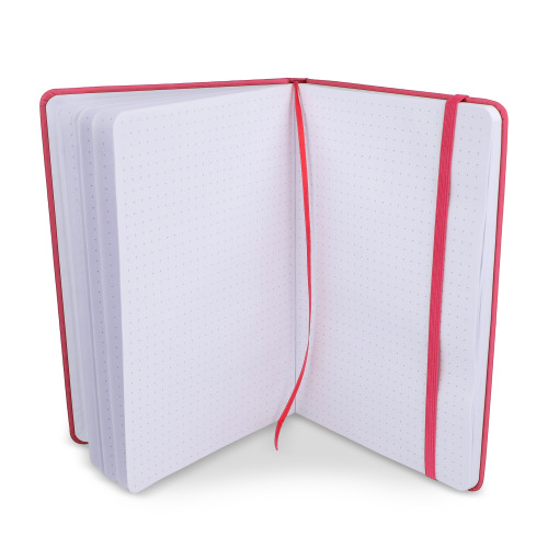 Notatnik A5 PU z kartkami papieru w kropki Różowy LT92064-N0076 (5)