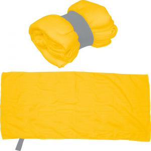 Mały ręcznik z mikrofibry 160 g/m² HUGH żółty