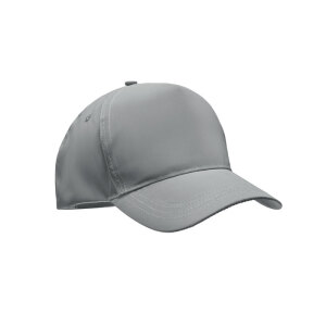 Odblaskowa czapka z daszkiem srebrny mat