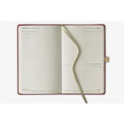 Kalendarz książkowy A5 dzienny Eco Apple Pro Zielony OGKKM93-A5ZL (3)