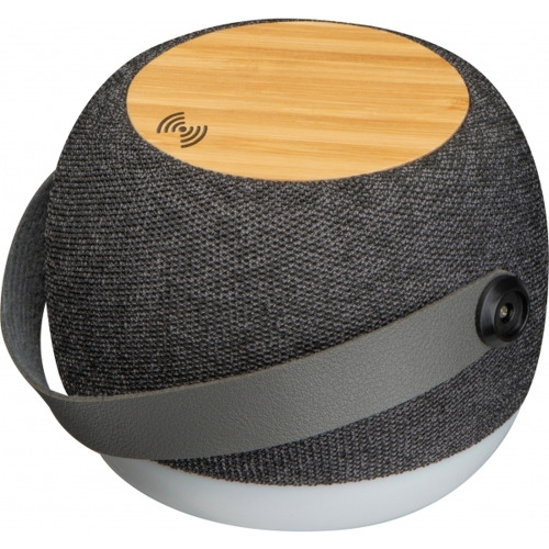 Głośnik bluetooth z ładowarką indukcyjną rPET PIACENZA Ciemnoszary 381577 