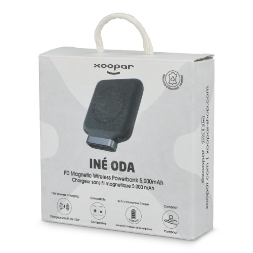 4026 - Bezprzewodowy powerbank Xoopar Ine Oda kompatybilny z MagSafe 5000 mAh Czarny LT41416-N0002 (3)
