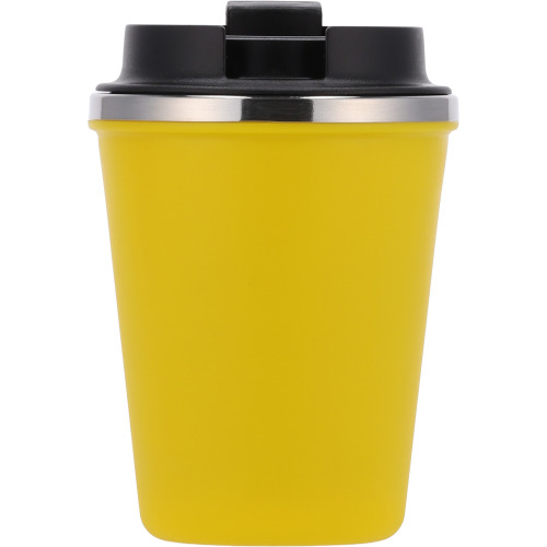 Kubek termiczny 350 ml z powłoką z recyklingu METODY żółty 8496208 (1)