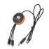 kabel z ładowarką indukcyjną 4w1 5w Beżowy EG060813  thumbnail