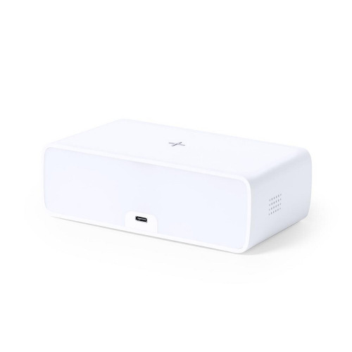 Ładowarka bezprzewodowa 10W, wielofunkcyjny zegar Biały V8315-02 (3)