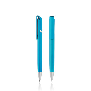 Plastikowy długopis w metalicznym kolorze / Elli Tourquise Blue