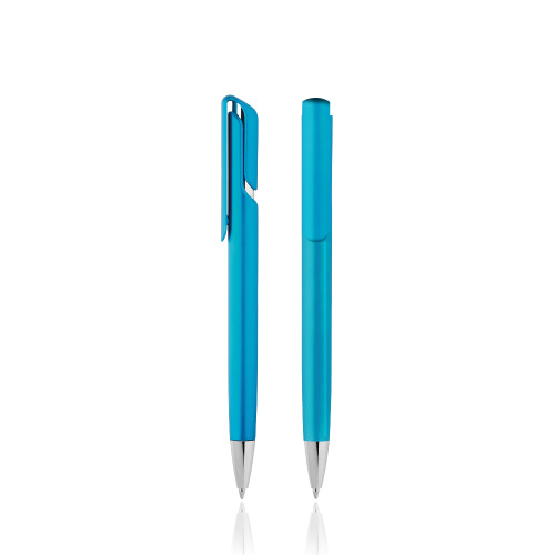Plastikowy długopis w metalicznym kolorze / Elli Tourquise Blue IP13145663 