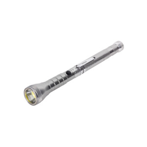 Teleskopowa latarka COB | Scout Srebrny