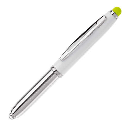 Długopis Stylus Shine+rysik Biały / jasnozielony LT87794-N0132 