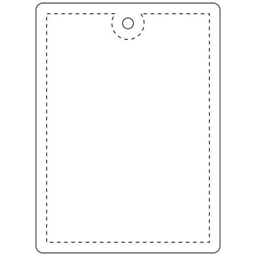 RFX™ reflective duża prostokątna odblaskowa zawieszka z PVC Biały 1PR10801 (3)