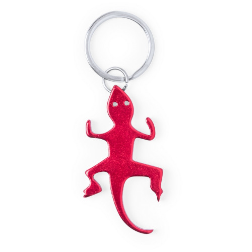 Brelok do kluczy, otwieracz do butelek "jaszczurka" Czerwony V0619-05 