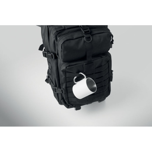 Plecak outdoorowy 600D RPET Czarny MO2970-03 (12)