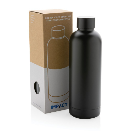 Butelka termiczna 500 ml, stal nierdzewna z recyklingu Czarny P435.701 