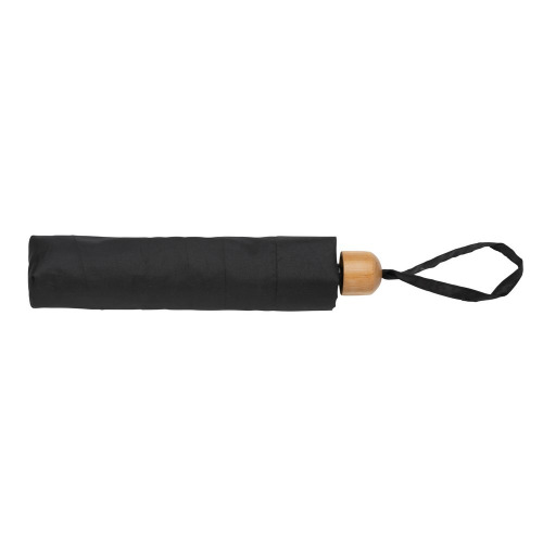 Mały bambusowy parasol 20.5" AWARE™ RPET Czarny P850.571 (2)