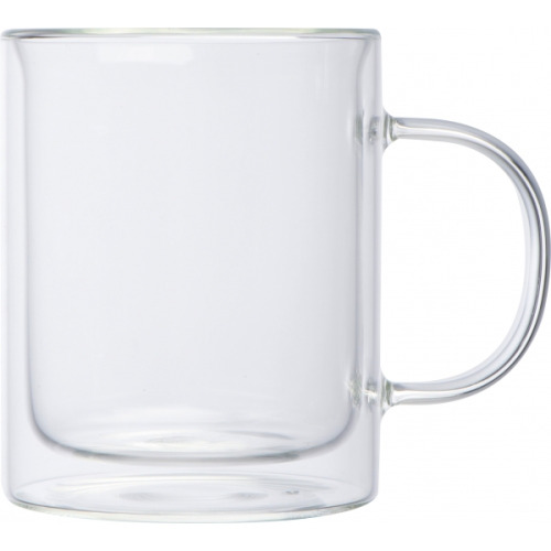 Kubek szklany z podwójnymi ściankami CARACAS 350 ml Przeźroczysty 373166 (2)