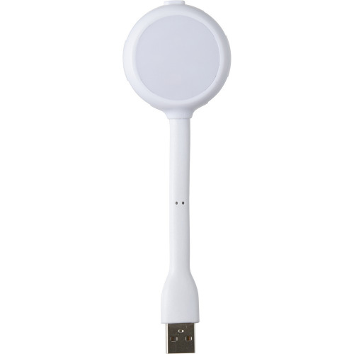 Lampka USB, hub USB biały V3574-02 