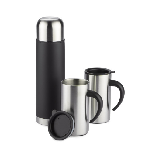 Zestaw upominkowy ACON (Termos 500 ml, 2 kubki 260 ml) Srebrny 17499 