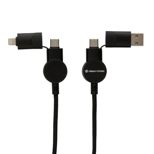Kabel do ładowania 6 w 1 45W Urban Vitamin Oakland Czarny P302.701 