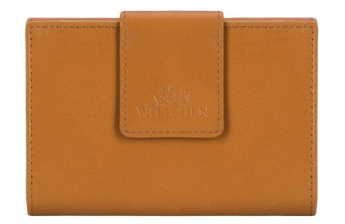 Damski portfel WITTCHEN ze skóry z elegancką napą Koniakowy WITT14-1-048 