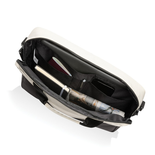 Torba na laptopa 15,6" AWARE™ Kazu, poliester z recyklingu Biały P732.173 (4)