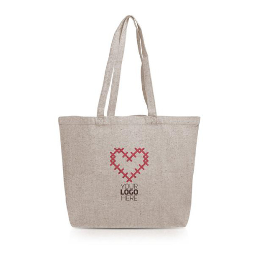 Torba bawełniana z recyklingu 280g/m2 / Belg Khaki IP31115139 (2)