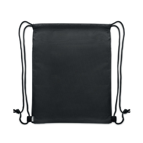 Worek ze sznurkiem 600D RPET Czarny MO2639-03 (1)
