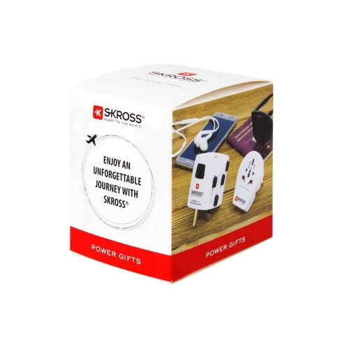 Uniwersalna ładowarka, adapter podróżny SKROSS PRO – World and USB biały VSK03-02 (6)