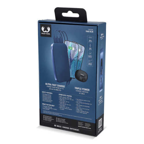 2PB18100 | Fresh 'n Rebel Powerbank 18000mAh USB-C Fast Charging 20W Niebieski LT49403-N0011 (3)
