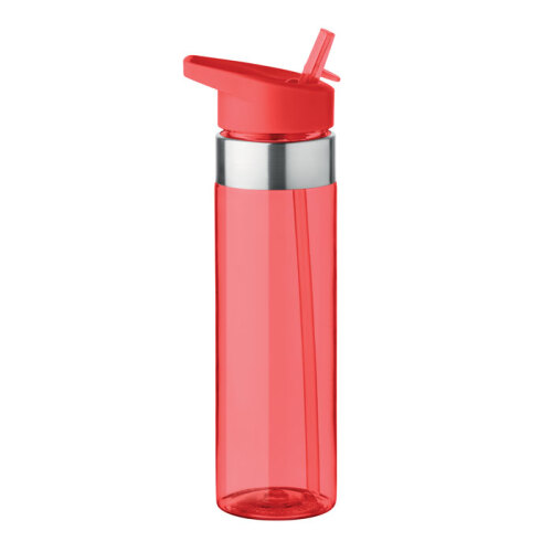 Butelka z tritanu 650ml przezroczysty czerwony MO9227-25 