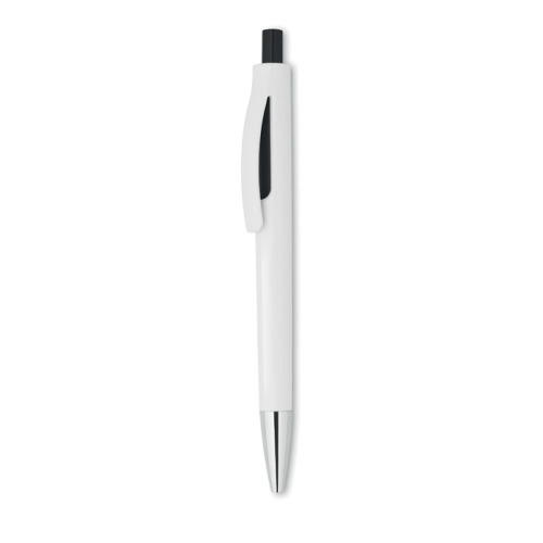Przyciskany długopis w białej czarny MO8814-03 