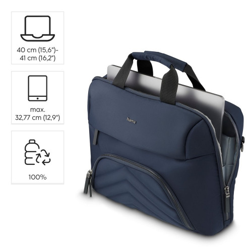 Torba na laptopa 15,6"-16,2" Hama Lightweight Premium Granatowy VH046-04 (3)
