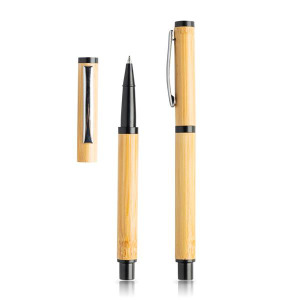 Bambusowy zestaw piśmienny z metalowymi elementami / Bamkit