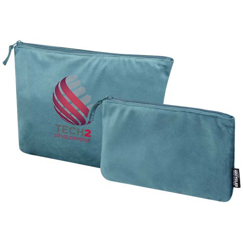 Swift zestaw aksamitnych kosmetyczek z recyklingu z certyfikatem GRS Deep Sea Green 12076964 (1)