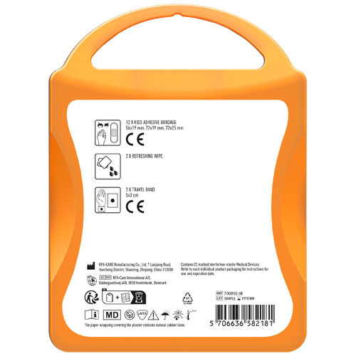 MyKit Zestaw podróżny dla dzieci Przezroczysty pomarańczowy 1Z262931 (2)