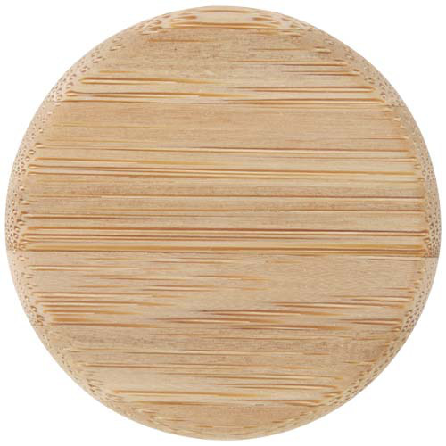 Szklana butelka na wodę Porto o pojemności 500 ml, z silikonowym uchwytem i z bambusową zakrętką Szary 10085382 (4)