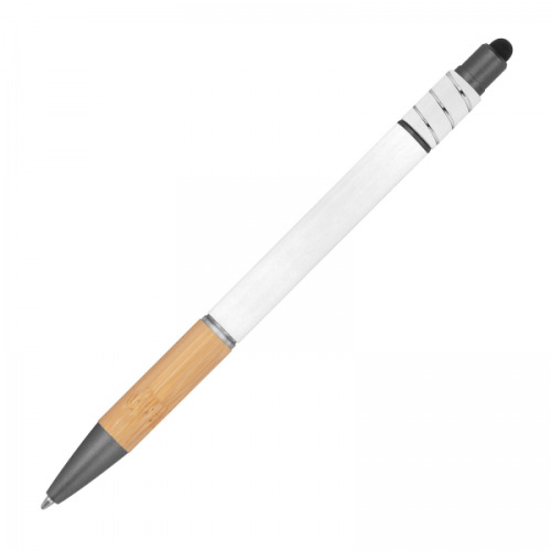 Długopis aluminiowy antystres touch pen MANUELA Biały 1387606 (4)