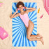 Szybkoschnący ręcznik plażowy R-PET 100×180 cm, sublimacja Niebieski LT97215-N0011 (3) thumbnail