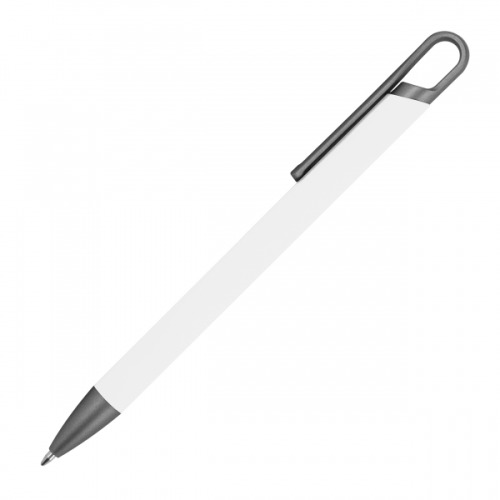 Długopis aluminiowy z recyklingu półżelowy KAROLINE Biały 1444006 (2)