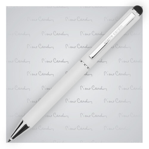 Długopis metalowy touch pen, soft touch CLAUDIE Pierre Cardin Biały B0102000IP306 