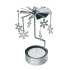 Świąteczna dekoracja ze świecz srebrny błyszczący CX1338-17  thumbnail