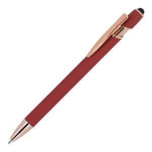 Ballpen Paris Deluxe Metal Rubberised Ciemnoczerwony