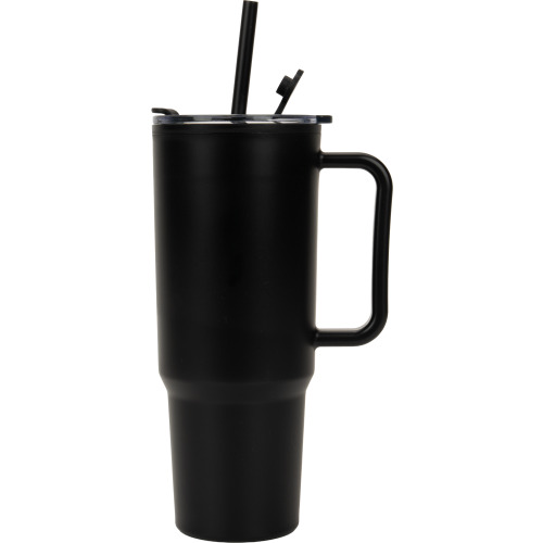 Kubek ze słomką XXL 1200 ml TEODORA Czarny 8468603 (6)