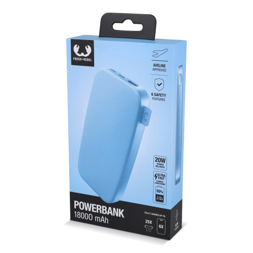 2PB18100 | Fresh 'n Rebel Powerbank 18000mAh USB-C Fast Charging 20W Jasnoniebieski LT49403-N0012 (6)