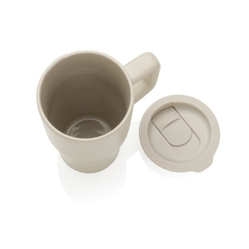 Ceramiczny kubek podrożny 490 ml Szary P437.2219 (5)