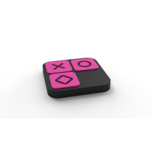 Magnes PCV kwadratowy 5x5 cm