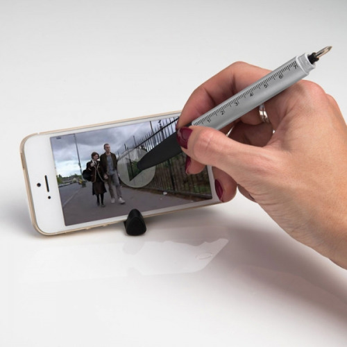 Długopis plastikowy z linijką DAAN Szary 064207 (3)